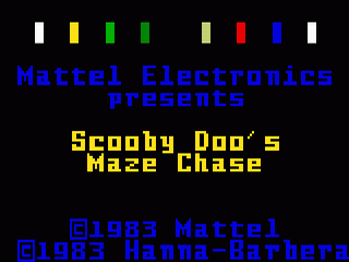 Scooby Doo's Maze Chase title screen for Intellivision